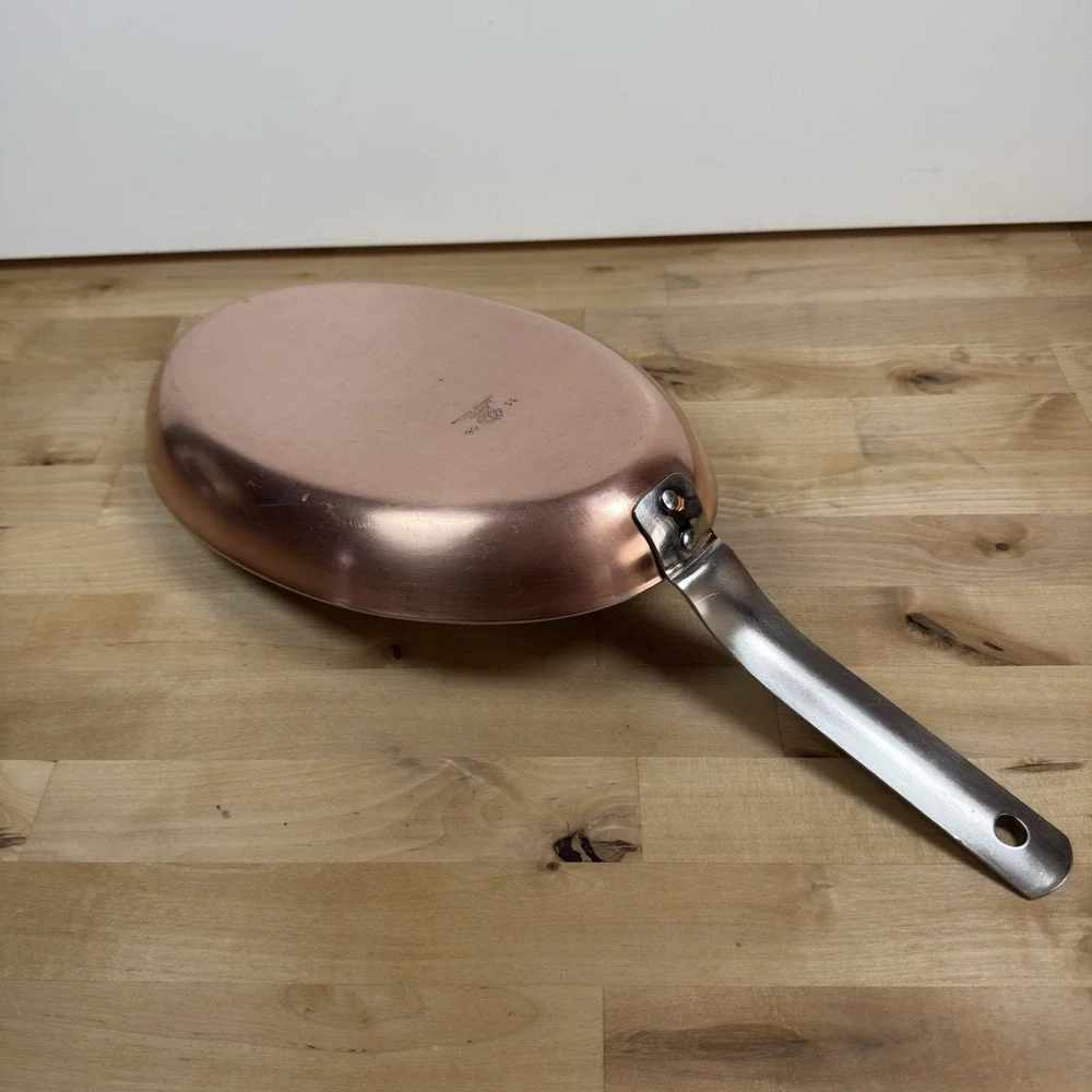 Scavullo Legion Utensils Copper Oval Heavy Skillet Fish Pan 13.5